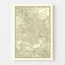 Vintage Map of Idaho 1884
