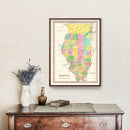 Vintage Map of Illinois 1826