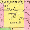 Vintage Map of Illinois 1826