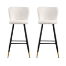 Modern Style Barstool, Tipped Ends, Suitable For Various Decoration Styles - White by HouseOfZazla