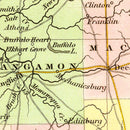 Vintage Map of Illinois 1836