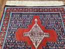 4x6 Western Kurdistan Kurdish Carpet Senneh Wool Area Rug Veg Dyes Red Blue Nice