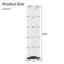 5 Tier Diamond Glass Display Case With 5 Dynamic LED Modes - Black by HouseOfZazla