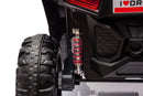 12V7A*1 30W*4 Four-Wheel Drive Seat One Button Start, Forward And Backward, High And Low Speed, Music, Front Light, Power Display, Two Doors Can Open, 2.4G R / C, Seat Belt Four Wheel Absorber by HouseOfZazla