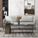 Modern 76 Inch Loveseat Sofa Couch for Apartment Dorm with Metal Legs-Gray by LJGDeals