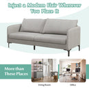 Modern 76 Inch Loveseat Sofa Couch for Apartment Dorm with Metal Legs-Gray by LJGDeals