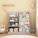 Bookshelf And Toy Storage Organizer, 4 Tier Bookcase With Display Stand For Playroom