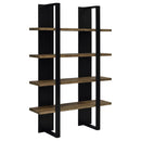 Mystrene - 4 Shelf Bookcase With Open Shelving Design - Black