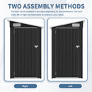 4 x 8 Ft Galvanized Steel Outdoor Storage Shed with 3 Access Doors by HouseOfZazla
