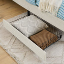 Upholstered Platform Bed Frame With 2 Storage Drawers And Adjustable Sofa Bed