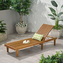 Nadine Stylish Chaise Lounge Chair - Teak by HouseOfZazla