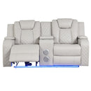 Benz - Power Reclining Loveseat With LED Lighting And Built In USB