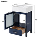 Bathroom Vanity With Ceramic Sink And Ample Storage, Ideal For Small Bathrooms by HouseOfZazla