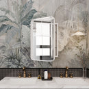 Recessed Metal Framed Medicine Cabinet With Mirror And Adjustable Shelves Wall Mirror With Storage For Bathroom by Unique Piece Furniture