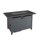 Rectangular Fire Pit With Frame Elegant Design