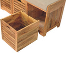 Shutter Shoe Bench, 3 Drawer - Oak by HouseOfZazla