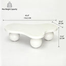 Cloud Shaped Coffee Table With 3 Ball Legs For Living Room