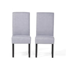Amaranthine Upholstered Dining Chair With High Back And Wood Legs (Set of 2) - Light Gray by HouseOfZazla