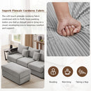 Modern Style Loveseat Sofa Sectional Sofa Couch With Storage Space, A Movable Ottoman, Two USB Ports, Two Cup Holders, A Phone Holder For Living Room by HouseOfZazla