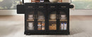 K&K 65" Kitchen Island with Storage & Drop Leaf