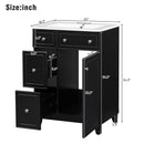 Transitional Style Bathroom Vanity Cabinet With Ceramic Sink by HouseOfZazla