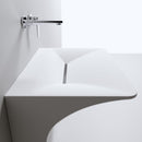 Modern Wall-Mounted Solid Surface Pedestal Sink by HouseOfZazla