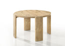Bowen - Round Dining Table With Cream Color Upholstered Chairs (Set of 5) - Oak Finish by Unique Piece Furniture