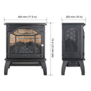 3D Flame Electric Infrared Quartz Fireplace Stove With Remote Control by Unique Piece Furniture