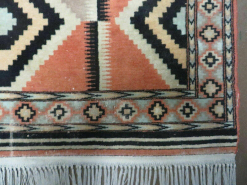 4' X 6' Vintage Handmade Turkish Melas Oushak Wool Rug Carpet Mehrab Red Nice