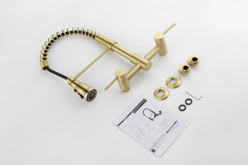 3 Functions Wall Mounted Bridge Kitchen Faucet