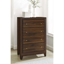 Anza - 4 Drawer Chest Storage Solution - Walnut by HouseOfZazla