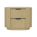 Olivia - Nightstand With 2 Drawers - Oak by HouseOfZazla