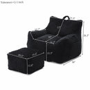 Giant Bean Bag Chair With Armrests And Footstool by HouseOfZazla