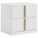 Ines 5-piece Eastern King Bedroom Set Navy and White High Gloss
