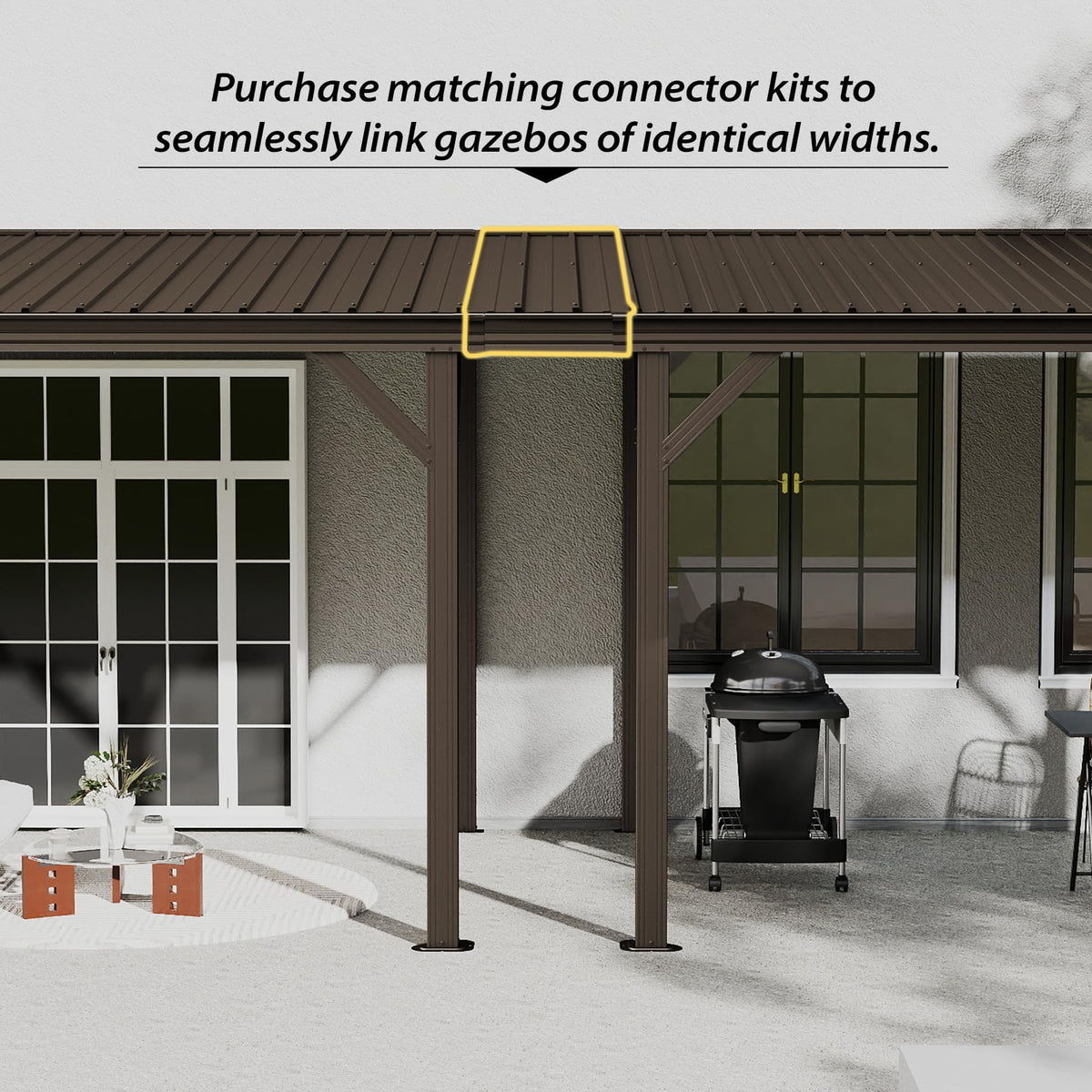 Gazebo Connector Kit for 8ft Width Wall Mounted Gazebos, photo 4 of 5