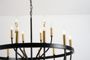 15-Light Industrial Iron Candle Chandelier Modern Farmhouse Pendant Light