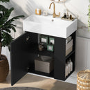 Modern Floating Bathroom Vanity With Ceramic Basin Perfect For Small Bathrooms by Unique Piece Furniture