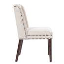Light Luxury Rivet Upholstered Dining Chair Set of 2 by HouseOfZazla