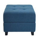 Navy Tufted Ottoman