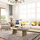 Oval Fluted Coffee Table - Natural by HouseOfZazla