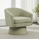 Swivel Barrel Chair With Cushioning For Living Room & Office, 360° Rotating - Green by HouseOfZazla