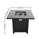 Powder Coated Fire Pit With Top - Black