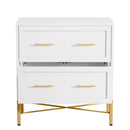 2 Drawer Lateral File Cabinet With Anti Tilt Safety, Filing Storage For Letter / Legal / A4 Files - White by HouseOfZazla