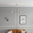 Jewel - 4 Lights Chandelier Ceiling Hanging Light Fixture - Clear / Gold by HouseOfZazla