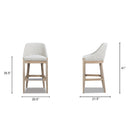Newport 30.5" Coastal Curved Back Upholstered Barstool