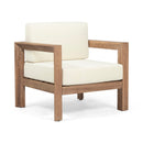 Outdoor Club Chair With Cushion And A Shape Legs - Beige