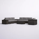 Modern Patio Rattan Sectional Set With Cushions by Unique Piece Furniture