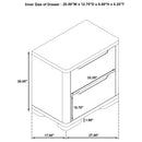 Mirador - 2 Drawer Nightstand Bedside Table - Natural