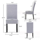 Amaranthine Upholstered Dining Chair With High Back And Wood Legs (Set of 2) - Light Gray by HouseOfZazla