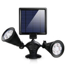 Solar Lights Outdoor Solar Power Motion Sensor Spotlights 2000lm Security Lights w/ Dual Head 360¡ Rotatable IP44 Wall Lights Garden Garage Driveway